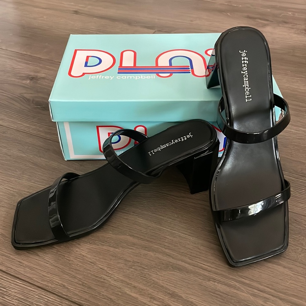 Black JAMM-3 Jelly Jeffrey Campbell Sandals